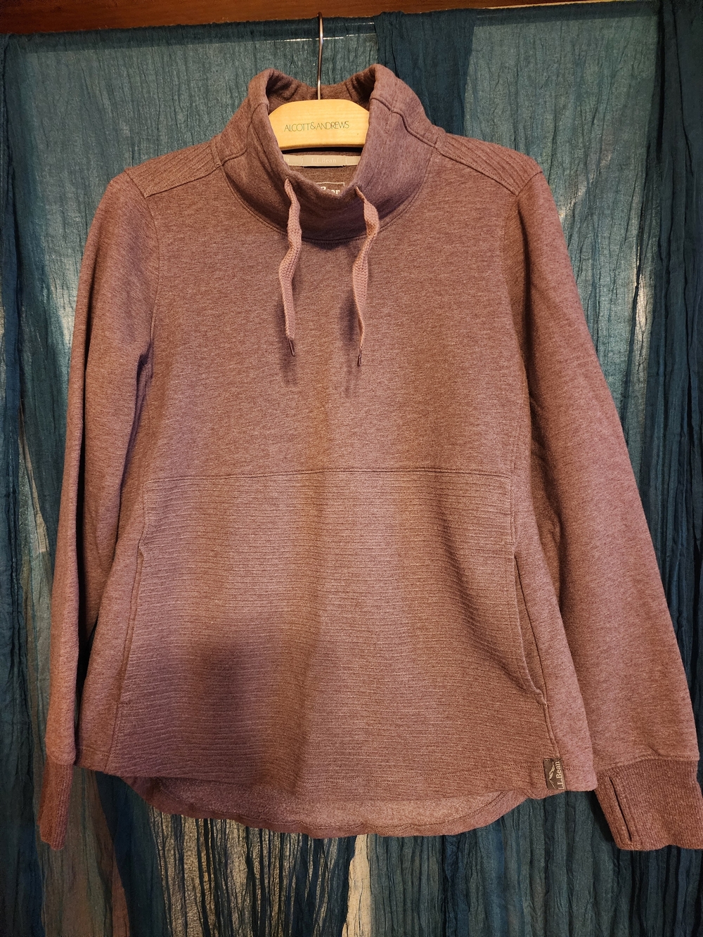 L.L.Bean Women's Funnel Neck Pullover in Mauve